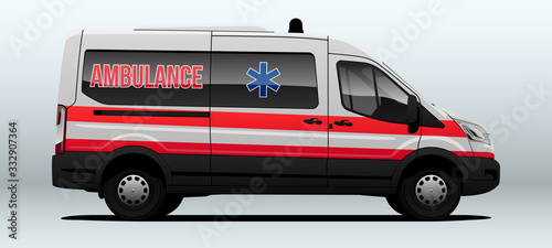 Vector ambulance car.