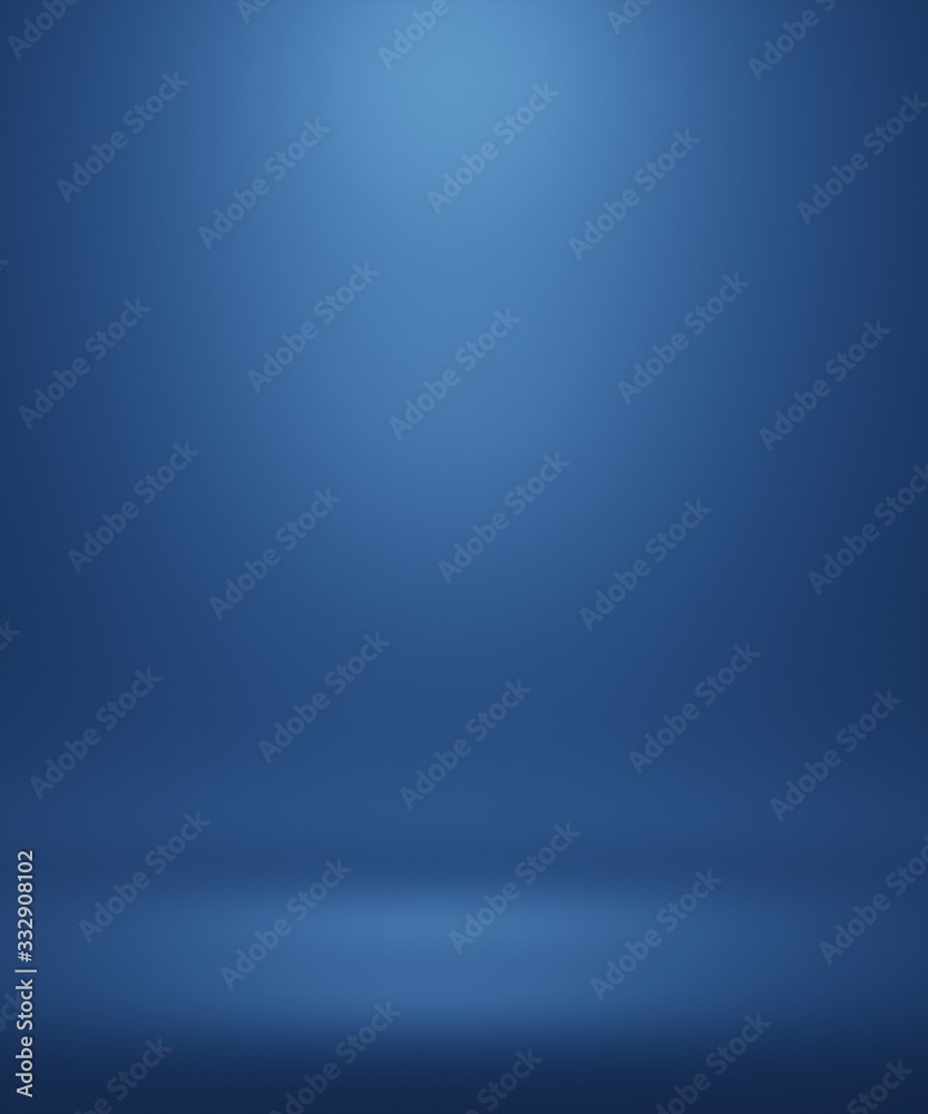 Abstract Luxury gradient background empty space studio room for display product ad website, Smooth Dark blue with Black vignette Studio Banner. platform Scene show product presentation. 3d render