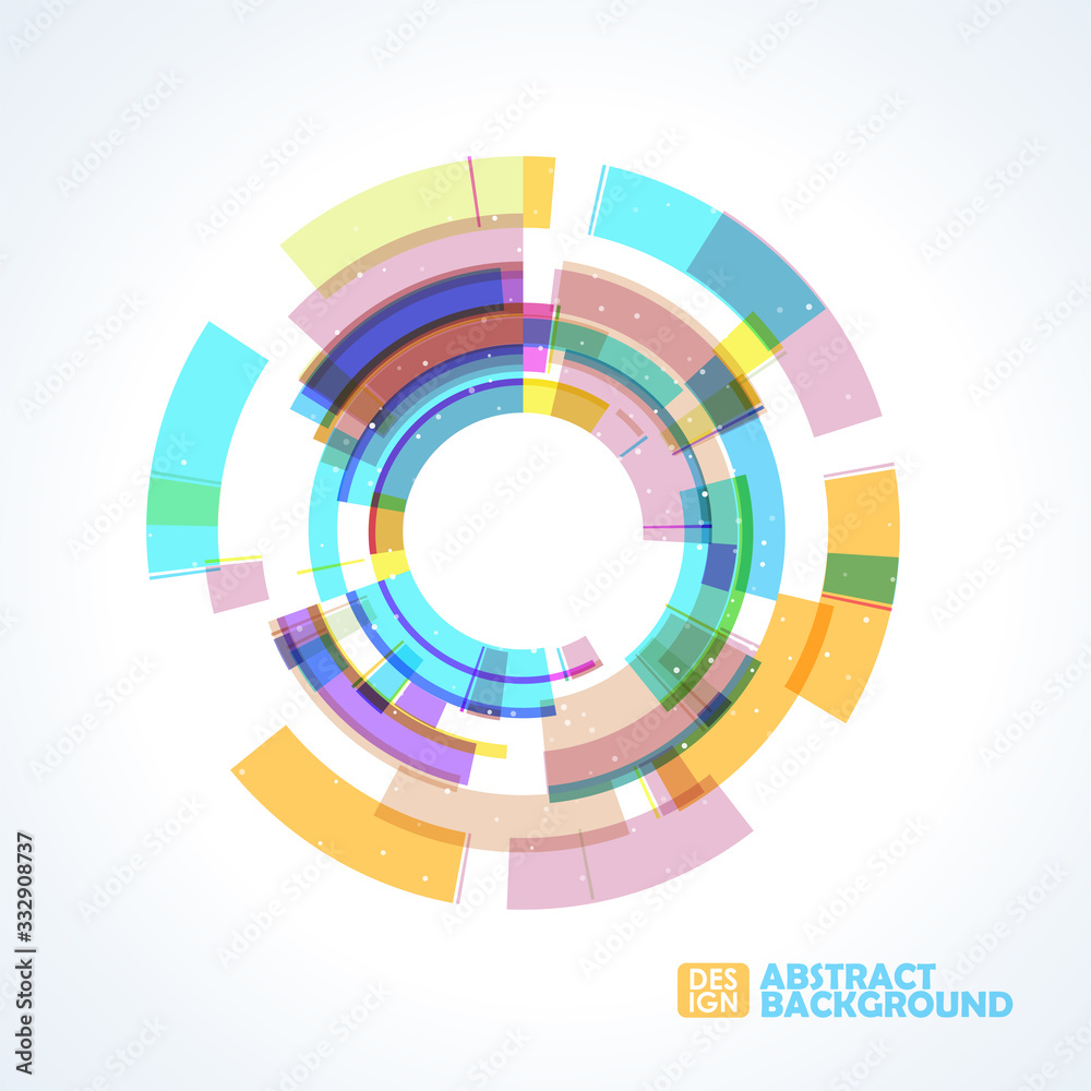 Obraz premium Abstract technology circles