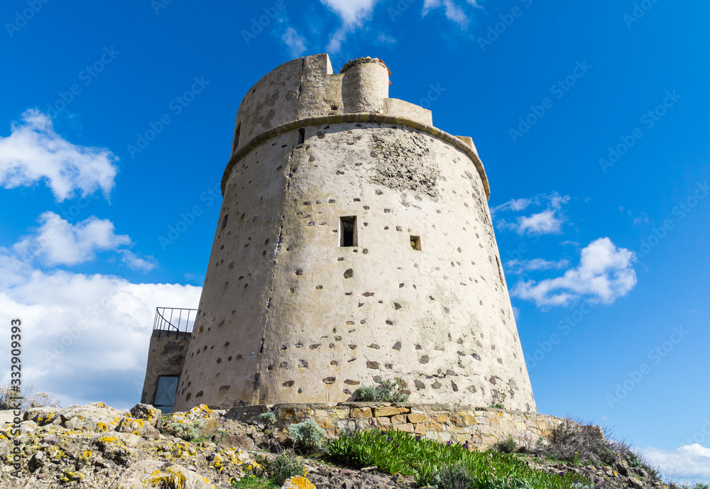 The Old Coasta Canai Tower in Turri, Sant'Antioco, Sardinia