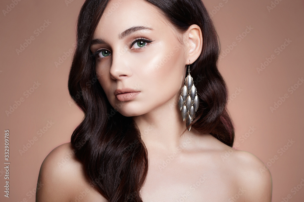 sexy model girl with jewelry. fashion beauty portrait sexy model girl with jewelry. fashion beauty portrait