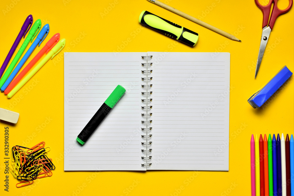 Notebook and pencils, back to school Notebook and pencils, back to school