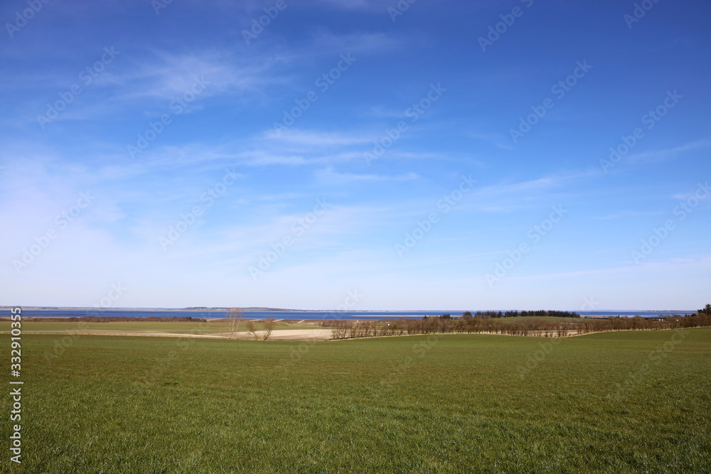 Beautiful Danish countryside in early spring