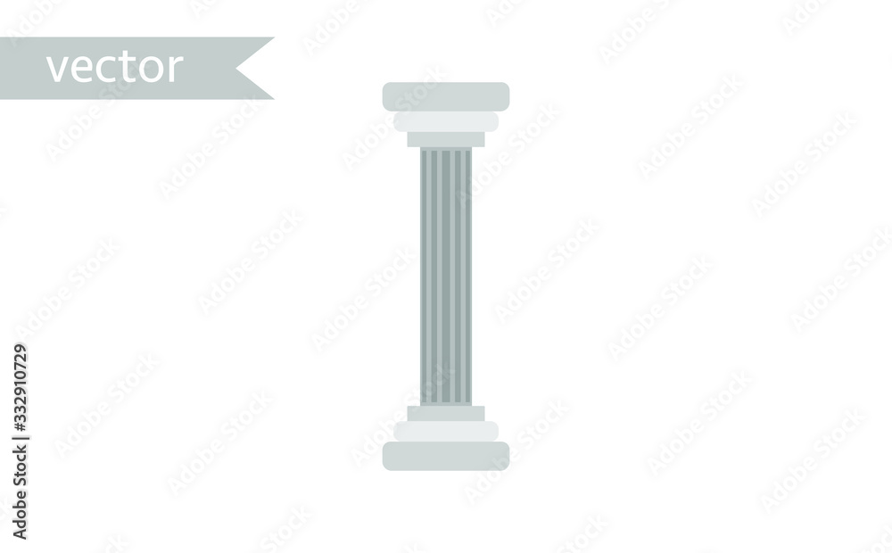 Roman column pedestal or pillar foundation Flat art icon for apps and websites Roman column pedestal or pillar foundation Flat art icon for apps and websites
