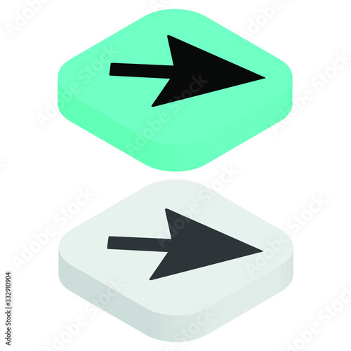 Flat two color icon in isometric style