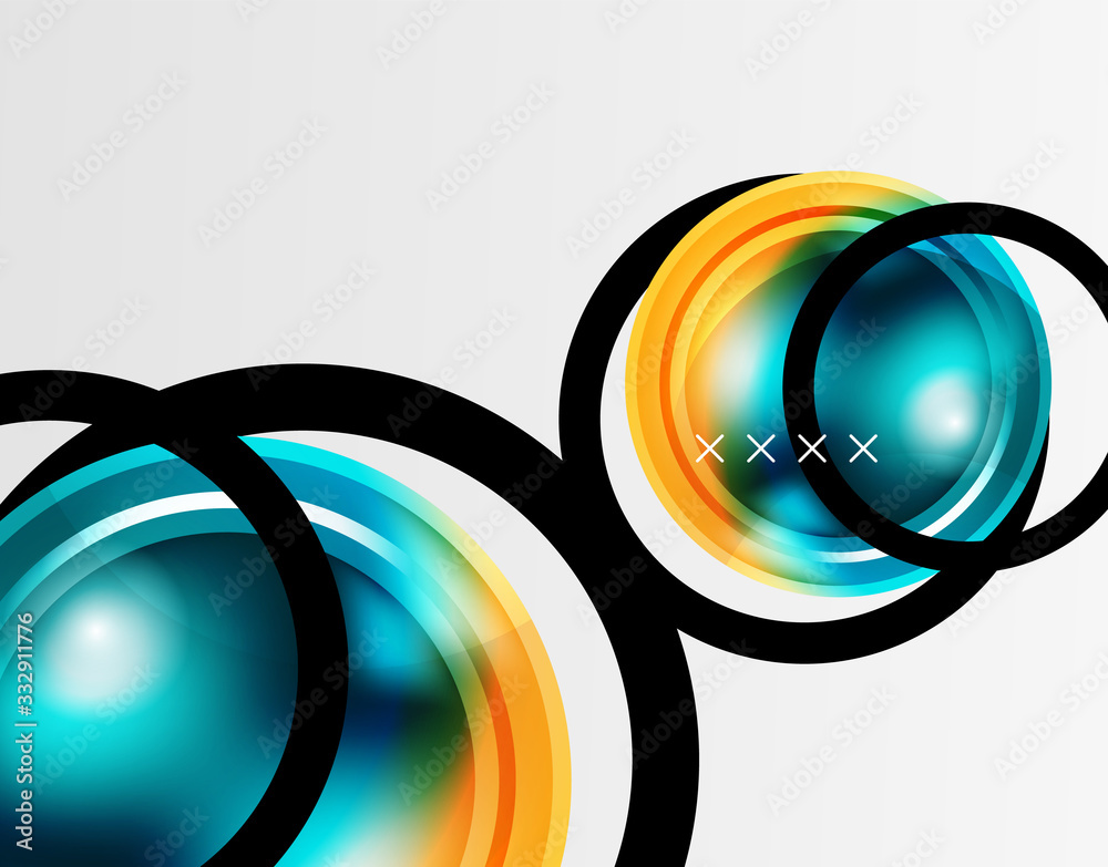Abstract background - glossy glass bubbles, abstract sphere shapes. Vector Illustration For Wallpaper, Banner, Background, Card, Book Illustration, landing page Abstract background - glossy glass bubbles, abstract sphere shapes. Vector Illustration For Wallpaper, Banner, Background, Card, Book Illustration, landing page