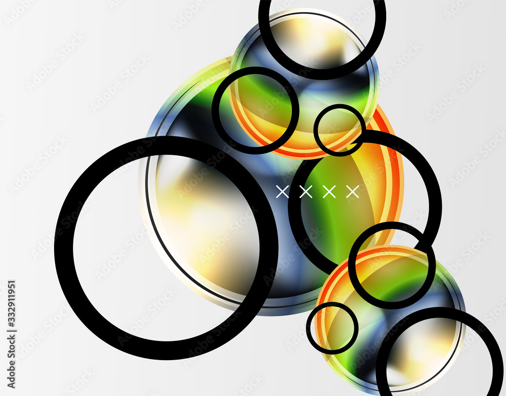 Abstract background - glossy glass bubbles, abstract sphere shapes. Vector Illustration For Wallpaper, Banner, Background, Card, Book Illustration, landing page Abstract background - glossy glass bubbles, abstract sphere shapes. Vector Illustration For Wallpaper, Banner, Background, Card, Book Illustration, landing page