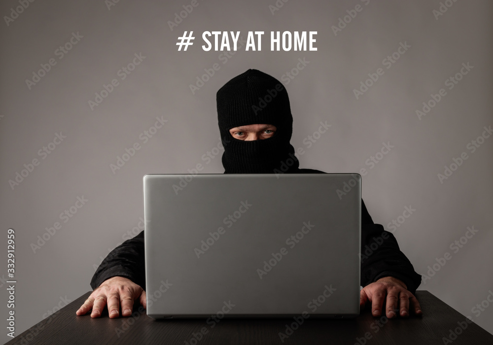 Terrorist and Covid-19. Stay at home and Quarantine concept. Terrorist and Covid-19. Stay at home and Quarantine concept.