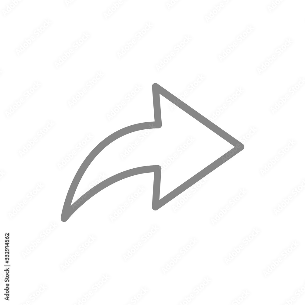 Share sign line icon. Forward message, arrow, feedback symbol Share sign line icon. Forward message, arrow, feedback symbol