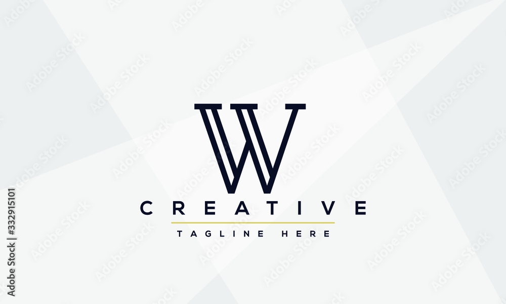 W letter logo Design Modern Monogram Icon. W WW initials based Template and Letters in vector.