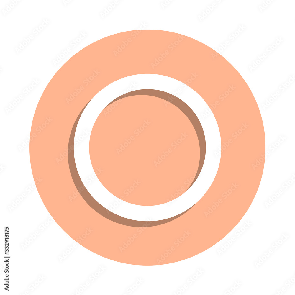 Circumference badge icon. Simple glyph, flat vector of web icons for ui and ux, website or mobile application Circumference badge icon. Simple glyph, flat vector of web icons for ui and ux, website or mobile application