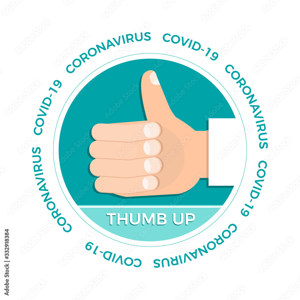 Thumbs Up of a doctor. Everything will be okay concept Flat Vector illustration Thumbs Up of a doctor. Everything will be okay concept Flat Vector illustration