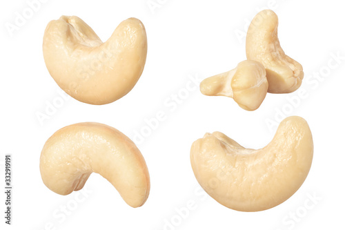 Obraz na płótnie Cashews isolated on white