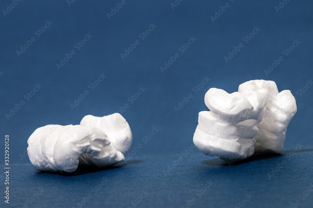 Polystyrene or white styrofoam packing Polystyrene or white styrofoam packing