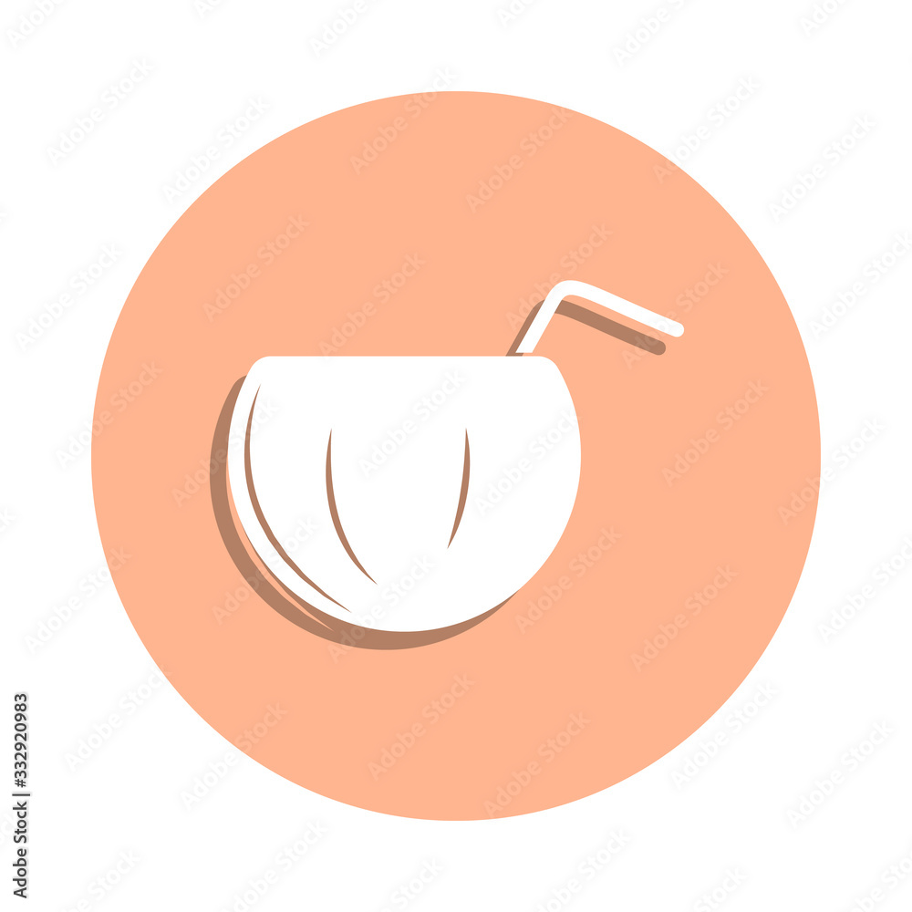 Tropical cocktail badge icon. Simple glyph, flat vector of drink icons for ui and ux, website or mobile application Tropical cocktail badge icon. Simple glyph, flat vector of drink icons for ui and ux, website or mobile application