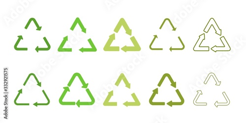 Recycle icons vector