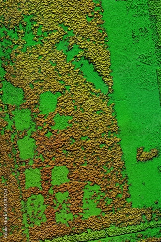 DEM - digital elevation model. Hipsometric photo taken from a drone. It shows forest area during recultivation with a lot of trees. photo