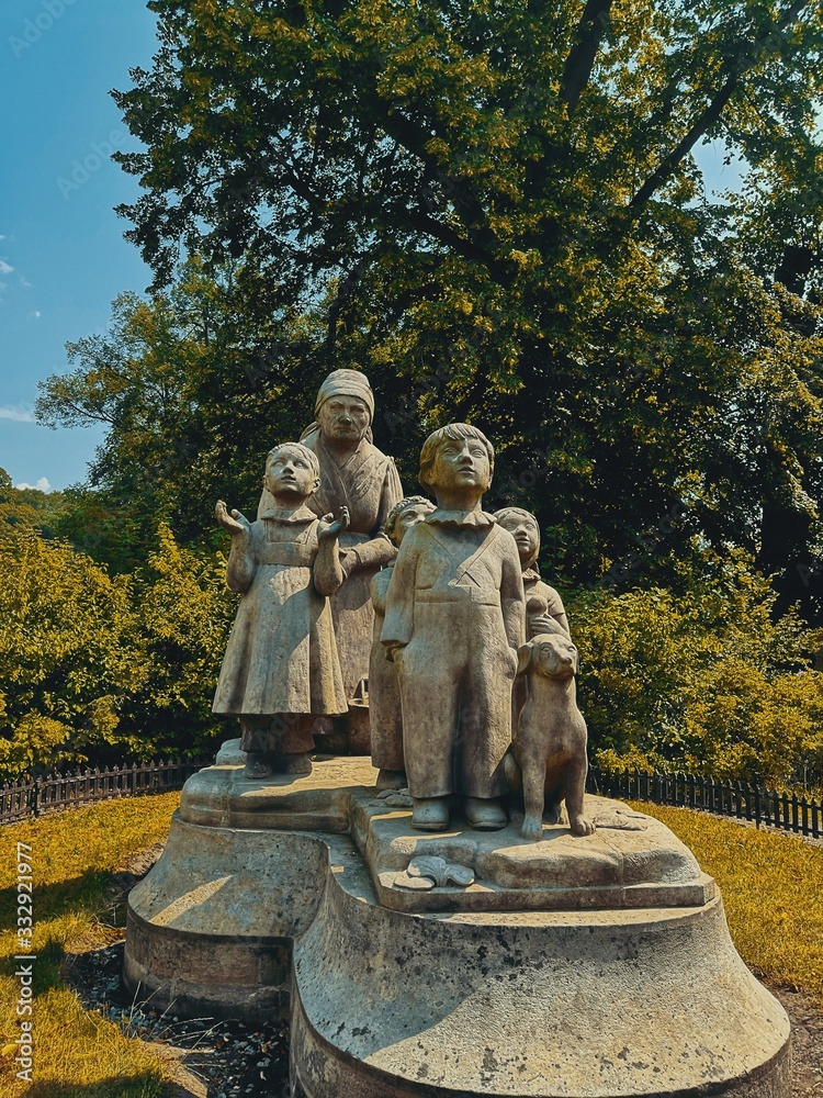 Grandma by Božena Němcová in the park