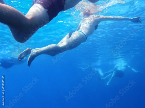 Thailand Koh Samui : swimming in blue water