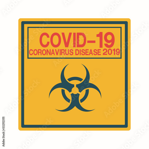 Prohibition icon shape. biological hazard risk logo symbol. Contamination epidemic virus da