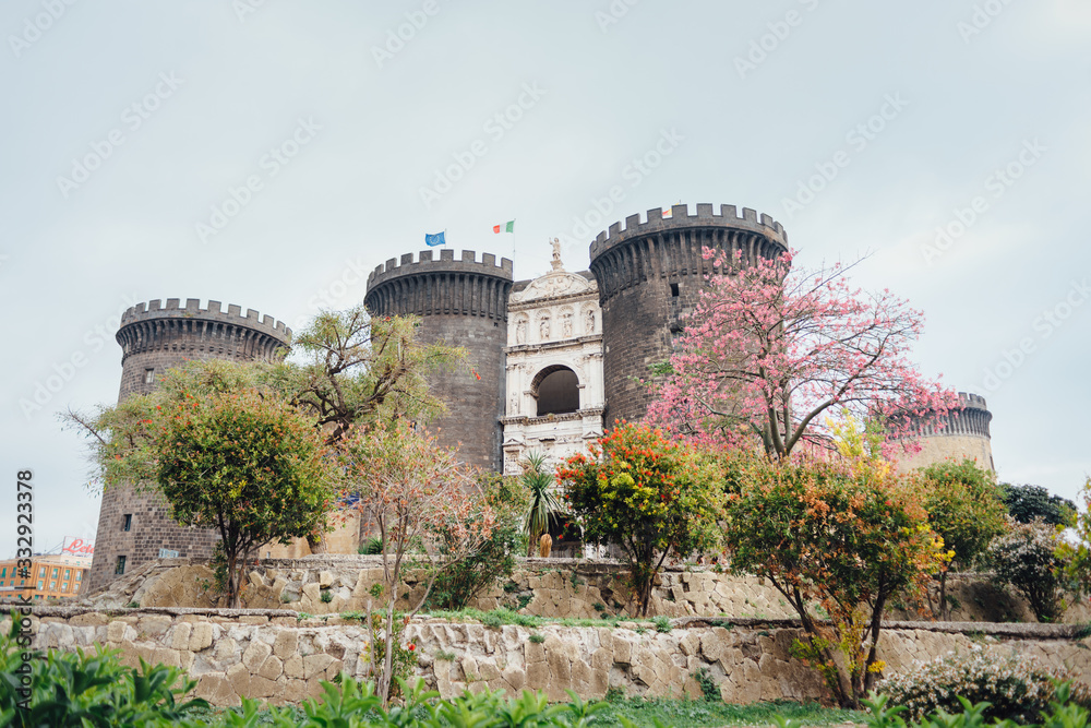 Castel Nuovo -  italian landmark, medieval castle located in central Naples