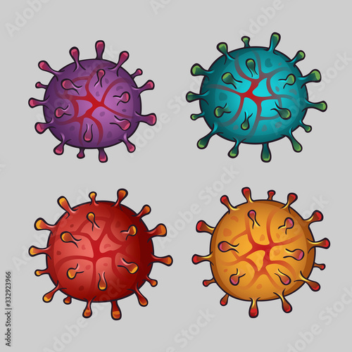 Coronavirus icons set. Vector illustration