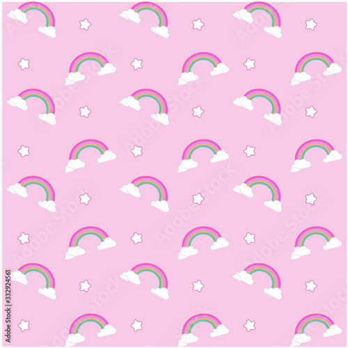 pattern is gentle with a rainbow to use