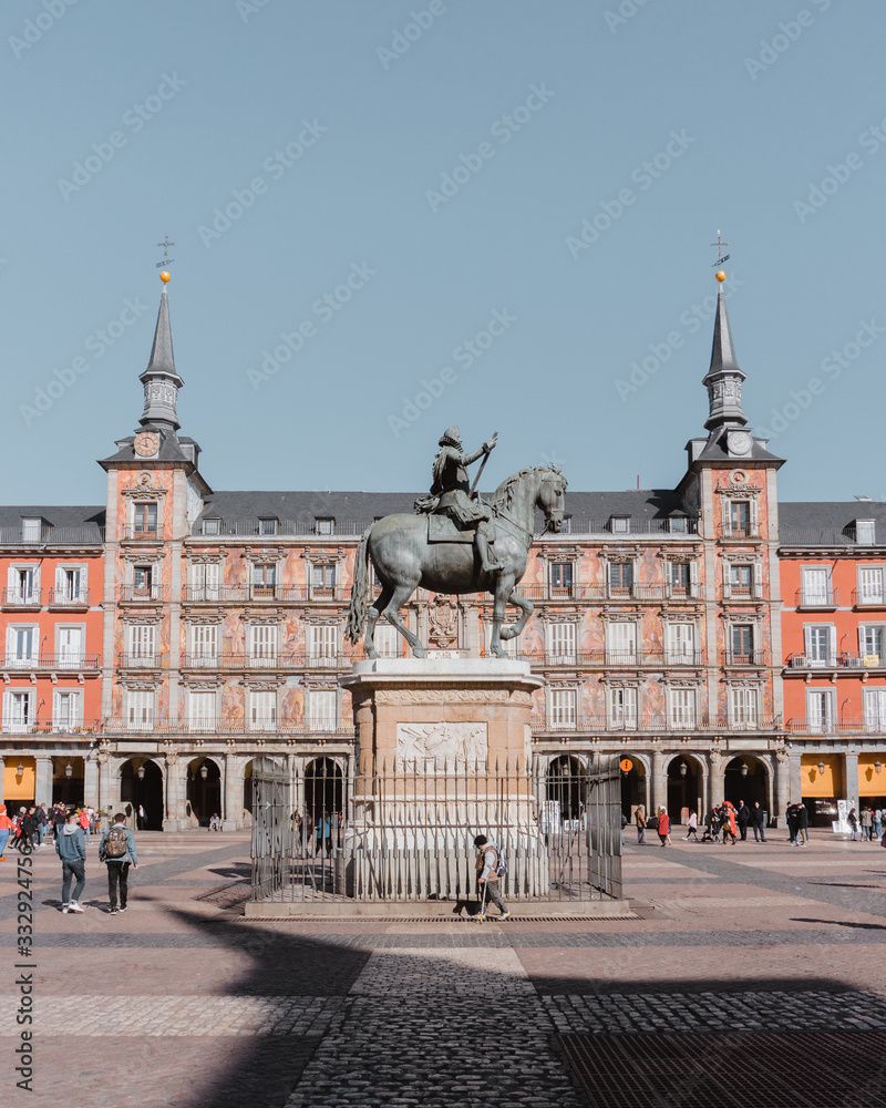 Fototapeta premium Fotografia de Viagem em Espanha: Madrid | Praça