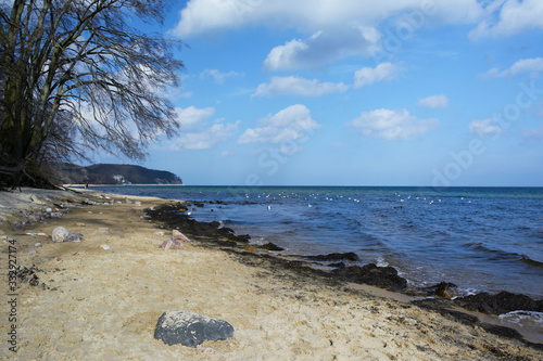 Fototapeta Naklejka Na Ścianę i Meble -  empty sandy beach at the Baltic Sea in Poland