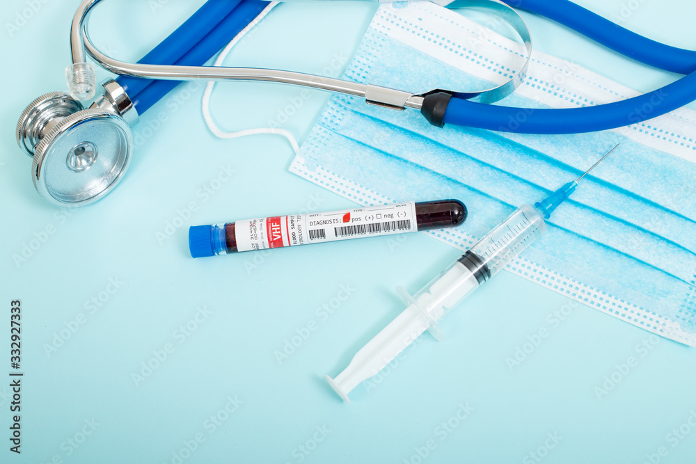 Blood samples with infected virus Blood samples with infected virus