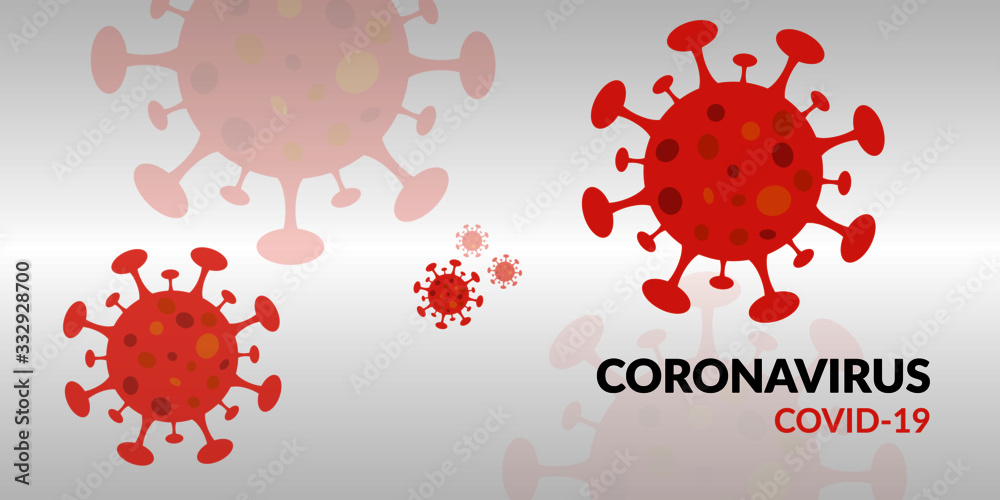 Fond d'écran/bannière Coronavirus/COVID-19 - Rouge