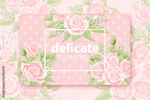 Elegant floral background for your card, flyer, invitation template