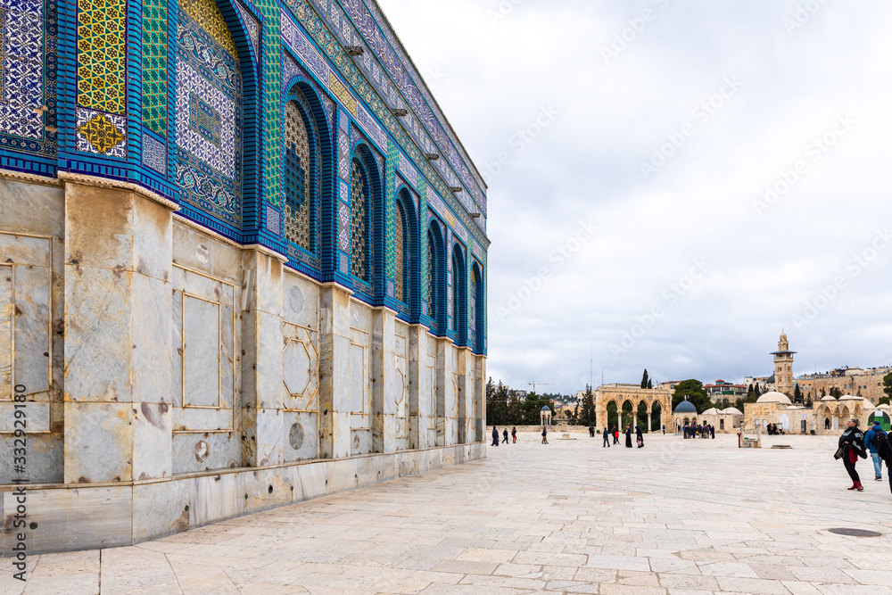Fototapeta premium The interior of the Temple Mount in the Old Town of Jerusalem in Israel