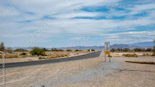 highway in the middle of the desert  California