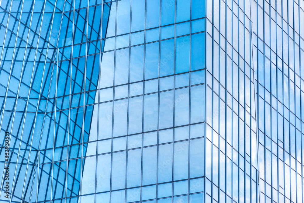 underside panoramic and perspective view to steel blue glass high rise building skyscrapers, business concept of successful industrial architecture underside panoramic and perspective view to steel blue glass high rise building skyscrapers, business concept of successful industrial architecture
