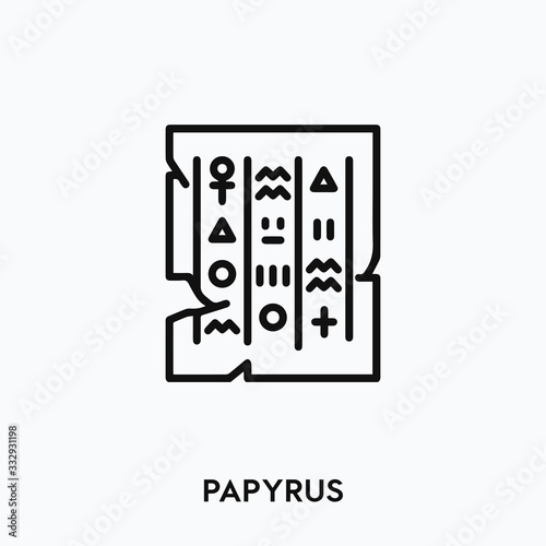 papyrus icon vector. papyrus symbol sign