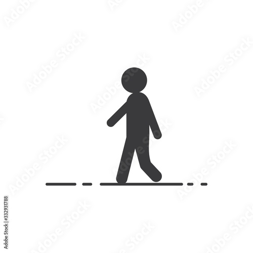 people walking alone vector illustration design