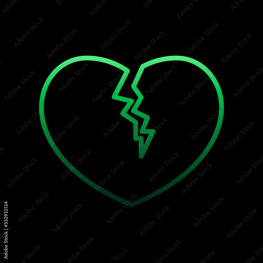 broken heart nolan icon. Simple thin line, outline vector of Heartbeat icons for ui and ux, website or mobile application broken heart nolan icon. Simple thin line, outline vector of Heartbeat icons for ui and ux, website or mobile application