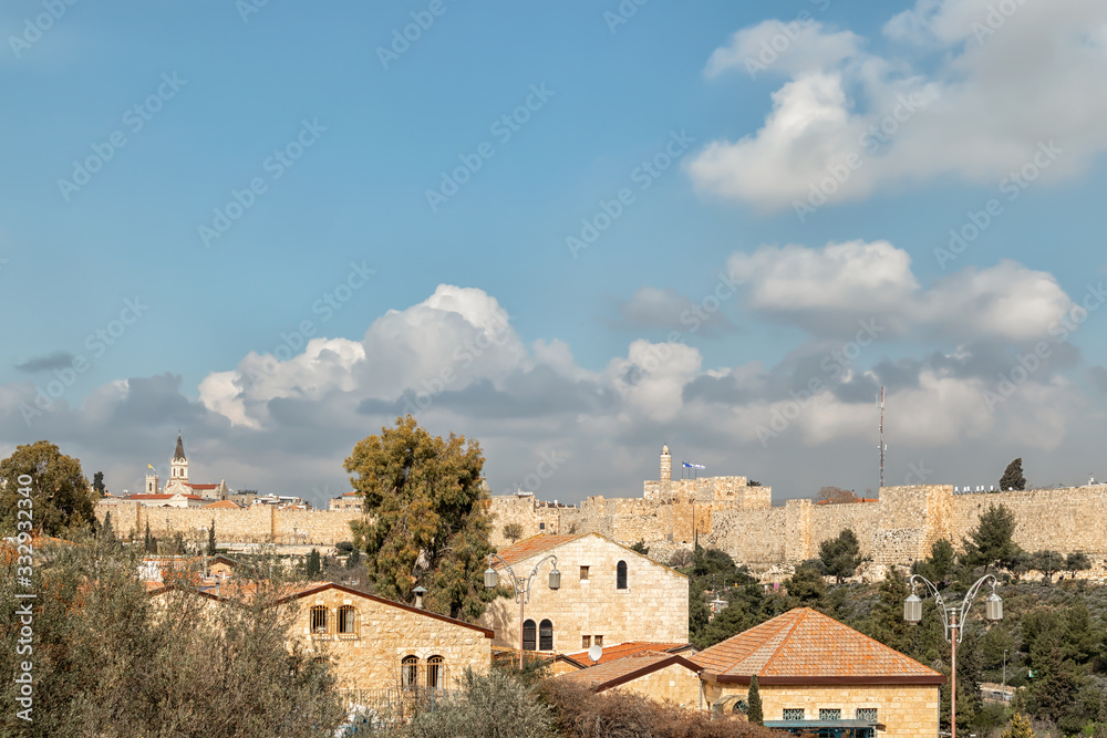 Jerusalem Old City seen from Yemin Moshe