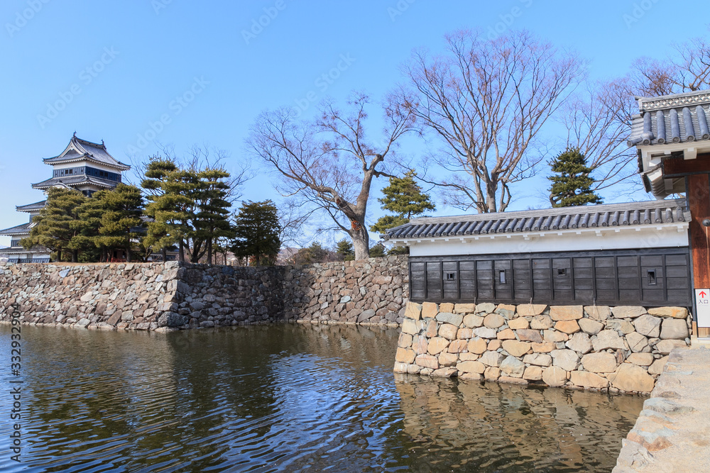 Obraz premium 春の松本城の風景
