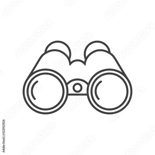 Binoculars icon flat vector illustration