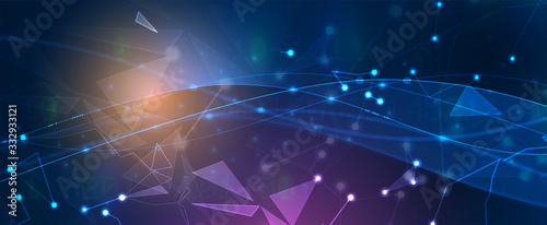 Technology data background, idea of global business solution