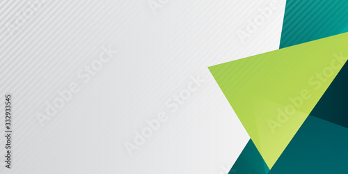 Green Presentation Background with triangle element and copy blank space