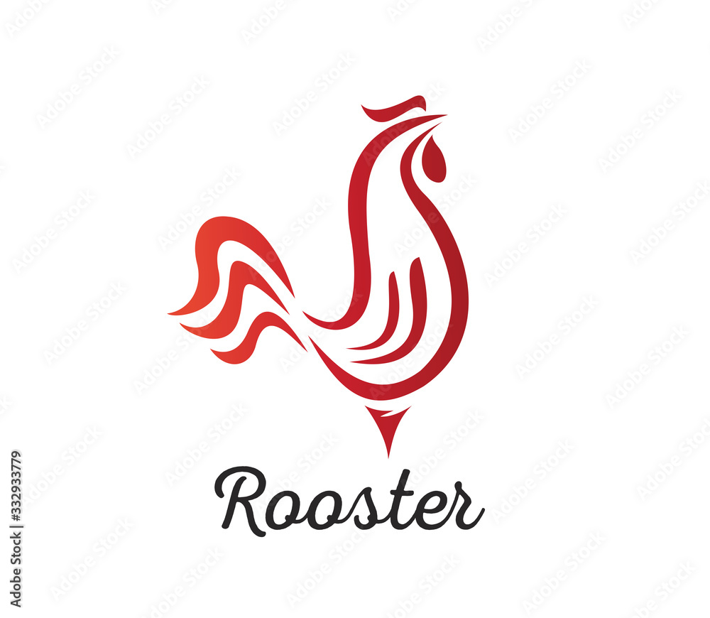 Rooster, Chicken Logo Vector Template Design Illustration Rooster, Chicken Logo Vector Template Design Illustration