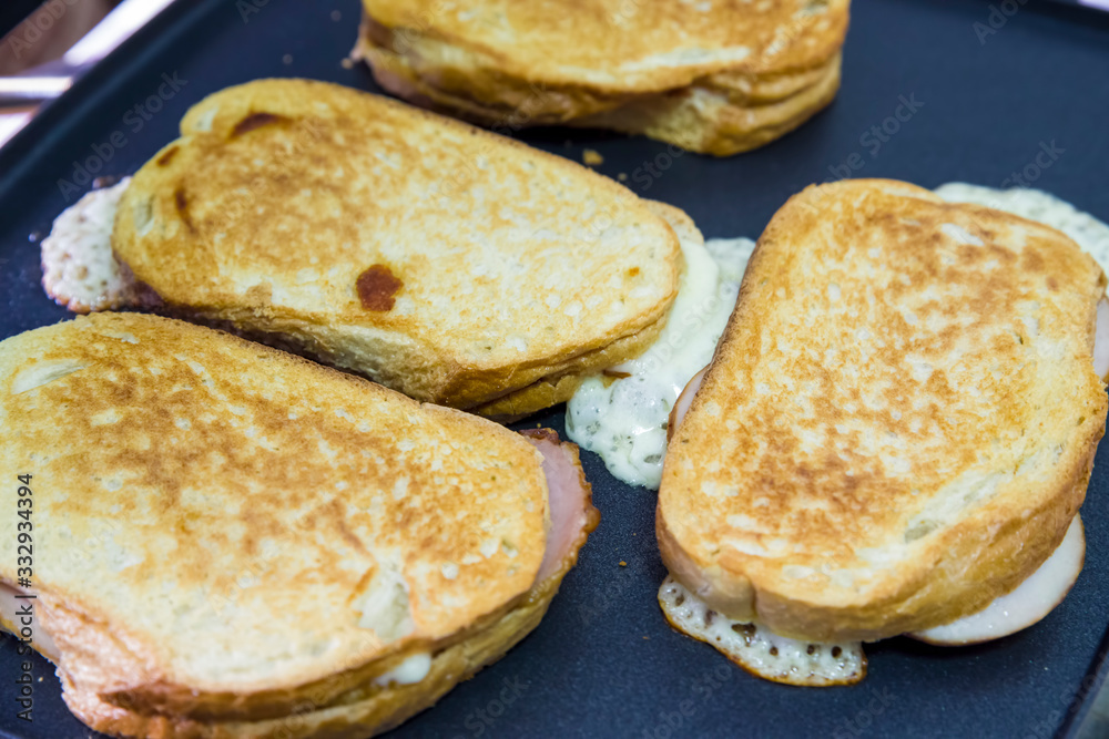 Fresh toasted cheese toasts