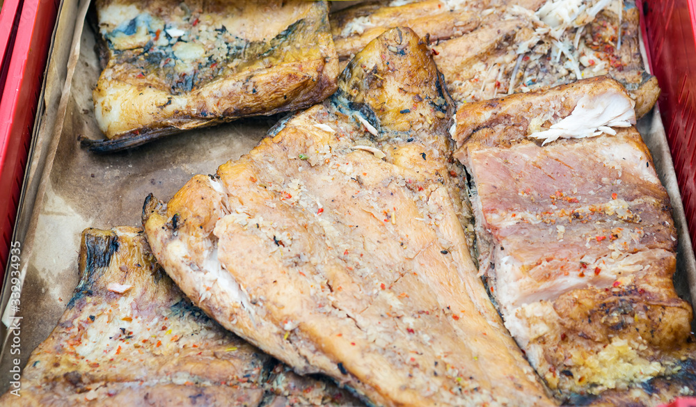 Set of smoked fish. Set of smoked fish.
