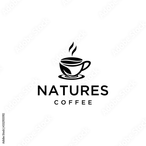 An example of a coffee logo that is planted and processed naturally without preservatives.