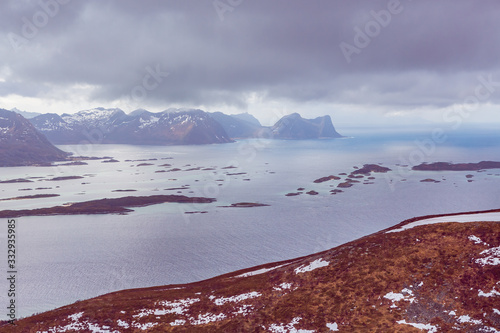 The mountain Husfjellet on Senja photo