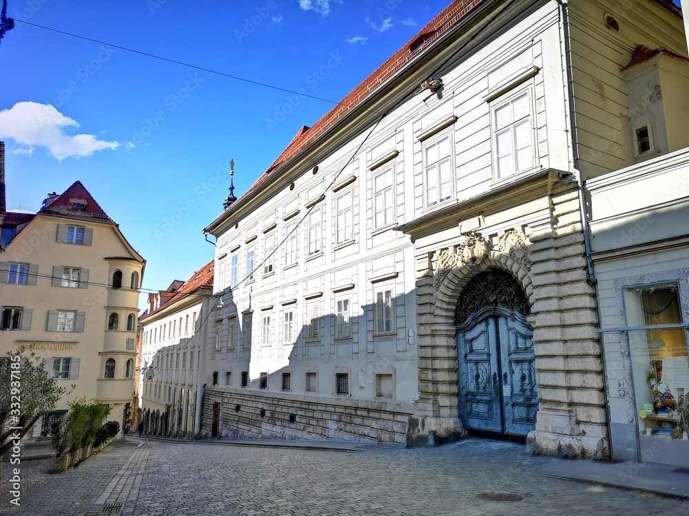 Graz Sporgasse und Palais Saurau