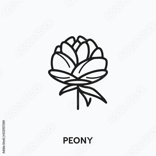 Peony icon vector. flower icon vector symbol illustration. Modern simple vector icon for your design. Peony icon vector	